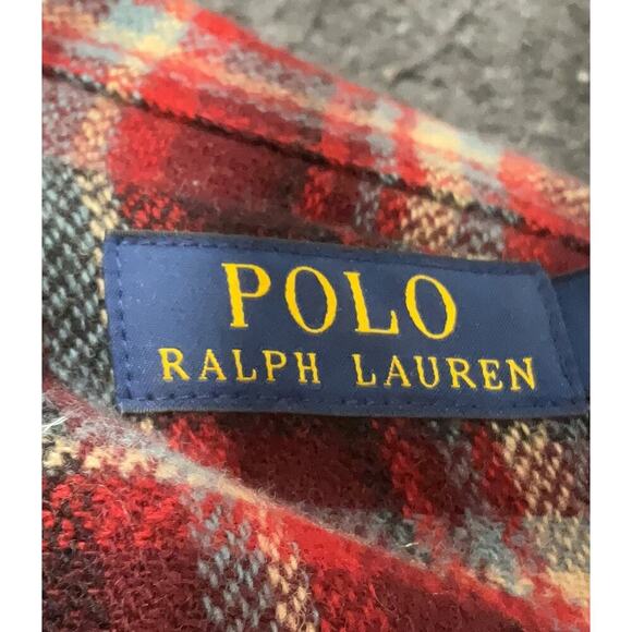 Polo Ralph Lauren Women’s Wool Jacket Bomber Plaid Coat 10 $498 Red Black Zip Up - Picture 7 of 9